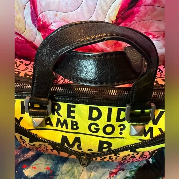 L.A.M.B. Yellow Pink satchel - Picture 3 of 10